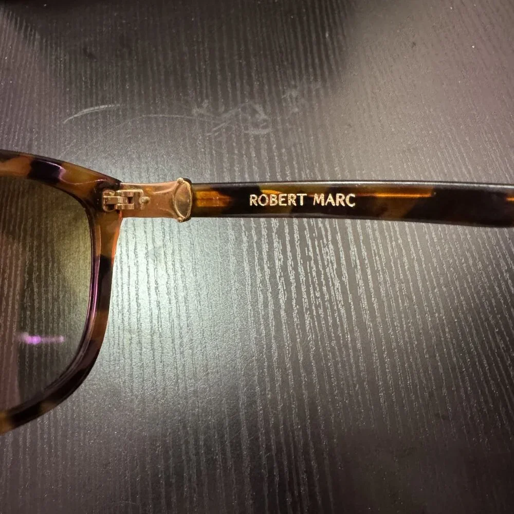 Vintage Robert Marc 696-248 Tortoiseshell Eyeglasses Non-Prescription Handmade - Picture 6 of 8